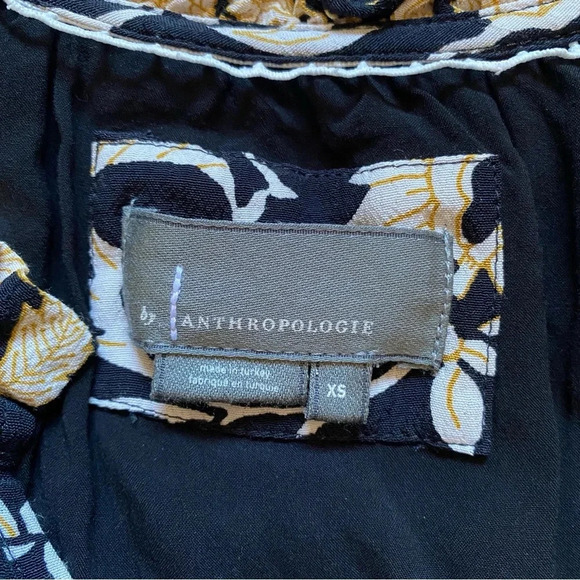 Anthropologie Black and Cream Floral Dress - Picture 6 of 10
